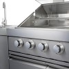 Monster Grill - Ultimate Outdoor Kitchen - 6 Burner Gas BBQ Grill with Fridge and Sink