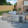 Monster Grill - Ultimate Outdoor Kitchen - 6 Burner Gas BBQ Grill with Fridge and Sink