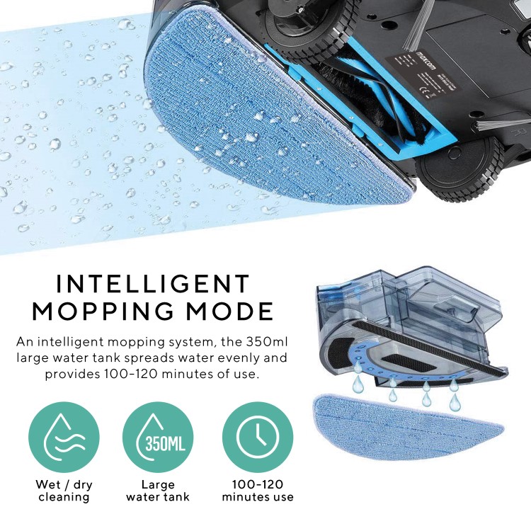 MH11 Maxcom 1800Pa Robot Vacuum Cleaner with Intelligent Floor Carpet Sweeping and Mopping