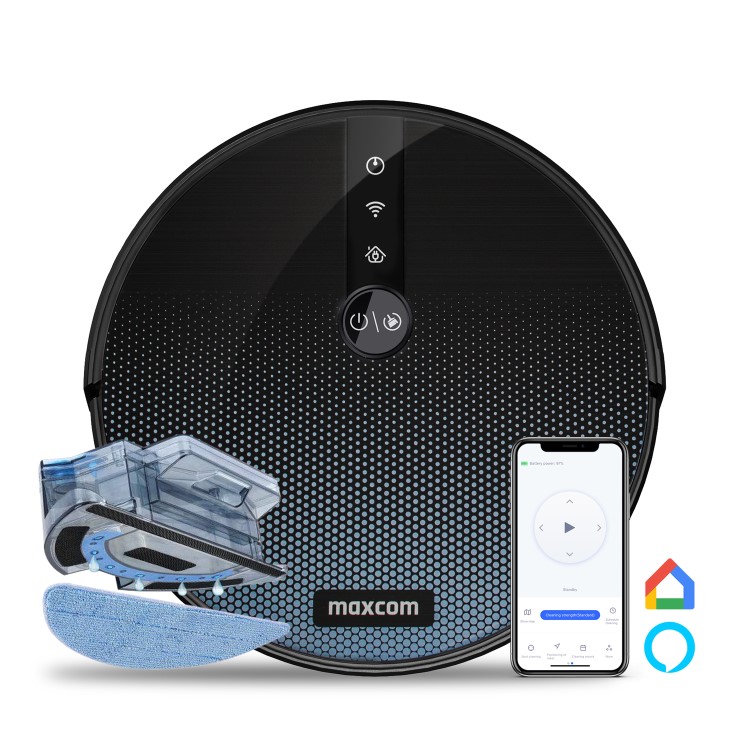 MH11 Maxcom 1800Pa Robot Vacuum Cleaner with Intelligent Floor Carpet Sweeping and Mopping
