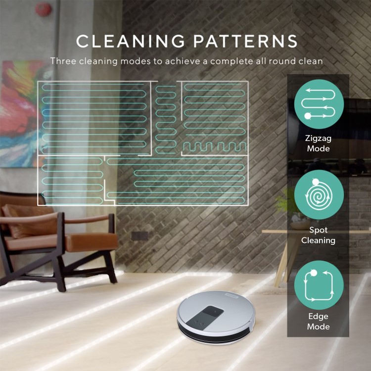 MH12 Maxcom 1800Pa Robot Vacuum Cleaner Camera Navigation with Intelligent Floor Carpet Sweeping and Mopping