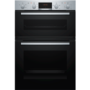 GRADE A2 - Bosch MHA133BR0B Serie 2 Electric Built-in Double Oven - Stainless Steel