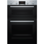 Refurbished Bosch Series 2 MHA133BR0B 60cm Double Built In Electric Oven Stainless Steel