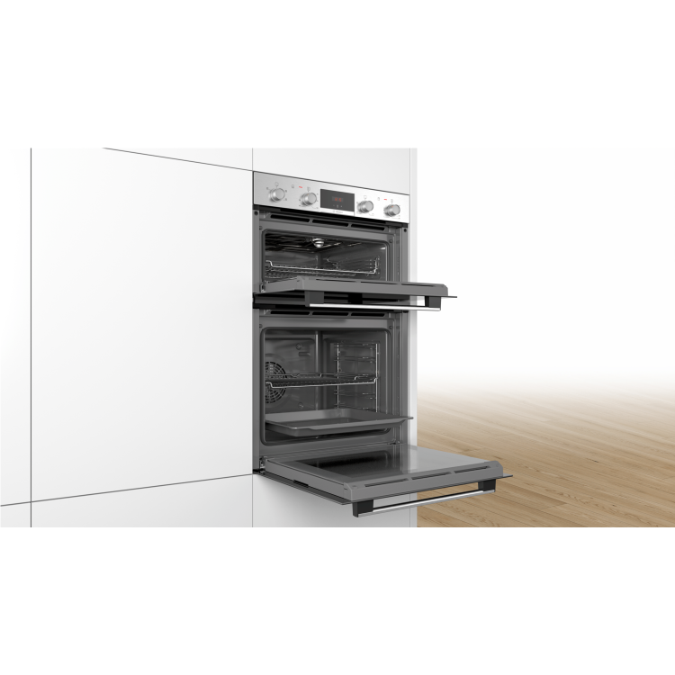 Refurbished Bosch MHA133BR0B 60cm Double Built In Electric Oven Stainless Steel