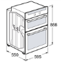 Refurbished Bosch MHA133BR0B 60cm Double Built In Electric Oven Stainless Steel