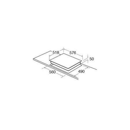 CDA MHC101FR Matrix 60cm 4 Zone Ceramic Hob