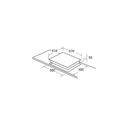 Matrix CDA MHC201FR 60cm 4 Zone Frameless Ceramic Hob
