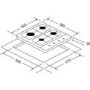 Matrix MHG001SS 60cm 4 Burner Gas Hob in Stainless Steel