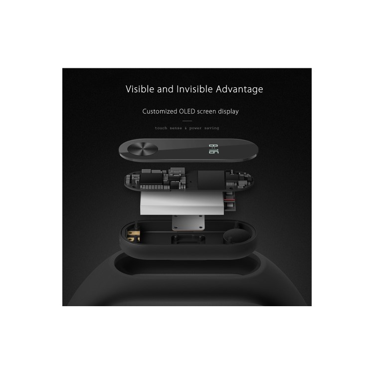Xiaomi MI Band 2 Global Version - Smart Fitness Tracker With OLED Screen & Heart Rate Sensor - Black