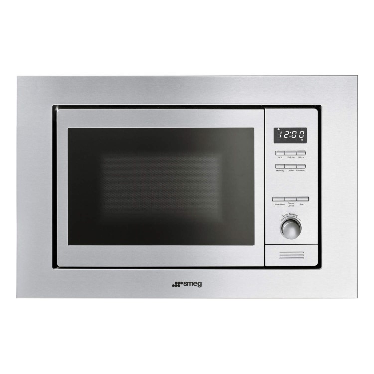 GRADE A1 - As new but box opened - Smeg MI20X-1 Cucina Built-in Stainless Steel Microwave Complete with Frame