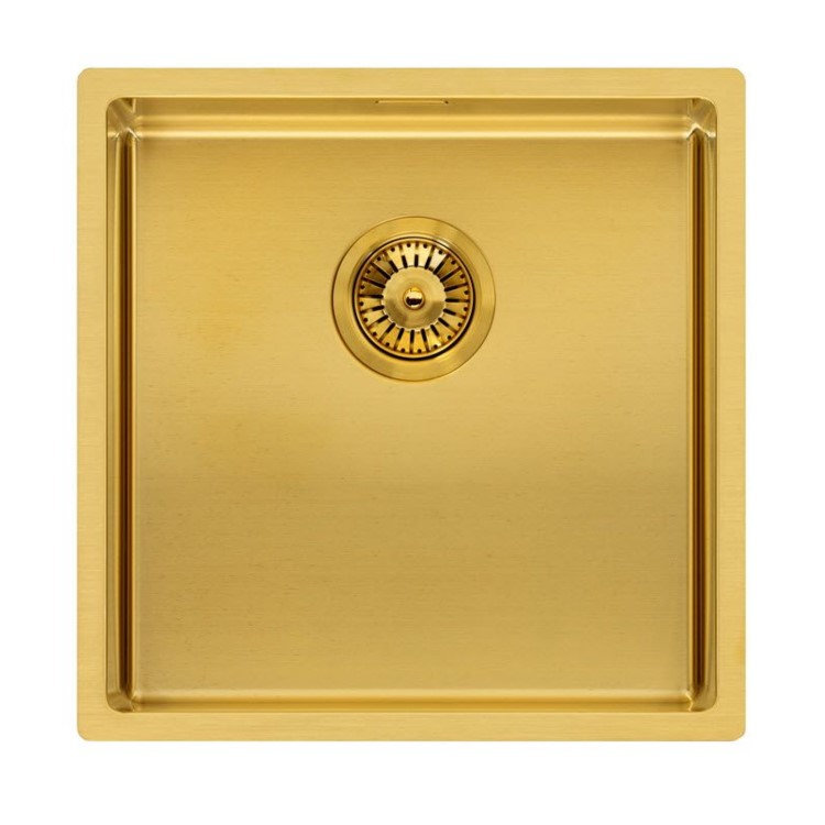 Single Bowl Gold Stainless Steel Kitchen Sink - Reginox Miami