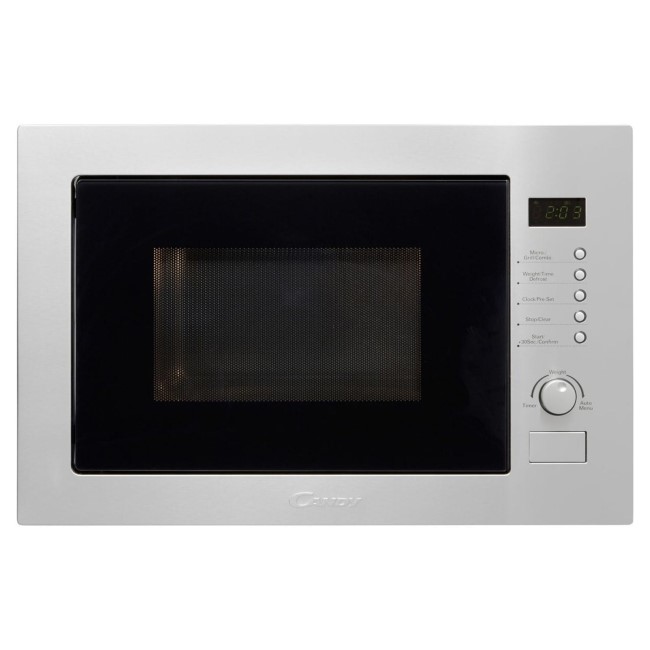 Candy 25L 900W Built-in Microwave with Grill - Stainless Steel