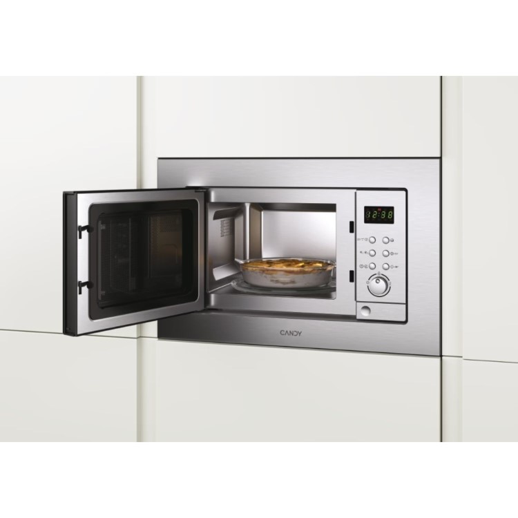 Candy Built-In 800W Microwave with Grill - Stainless Steel