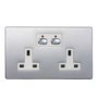 Energenie MiHome Style - Double Socket - steel