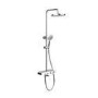 Chrome Round Thermostatic Mixer Shower Set with Bath Filler Spout - Mika