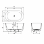 Small Freestanding Double Ended Bath 1300 x 720mm - Miro