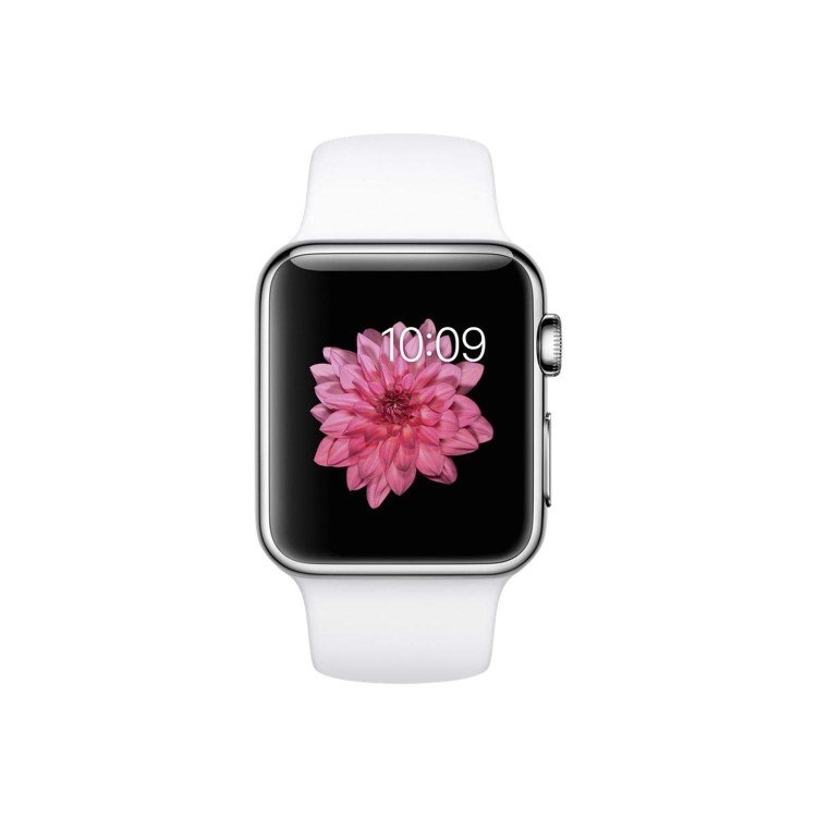 Apple Watch Series 1 38mm Stainless Steel with White Sport Band