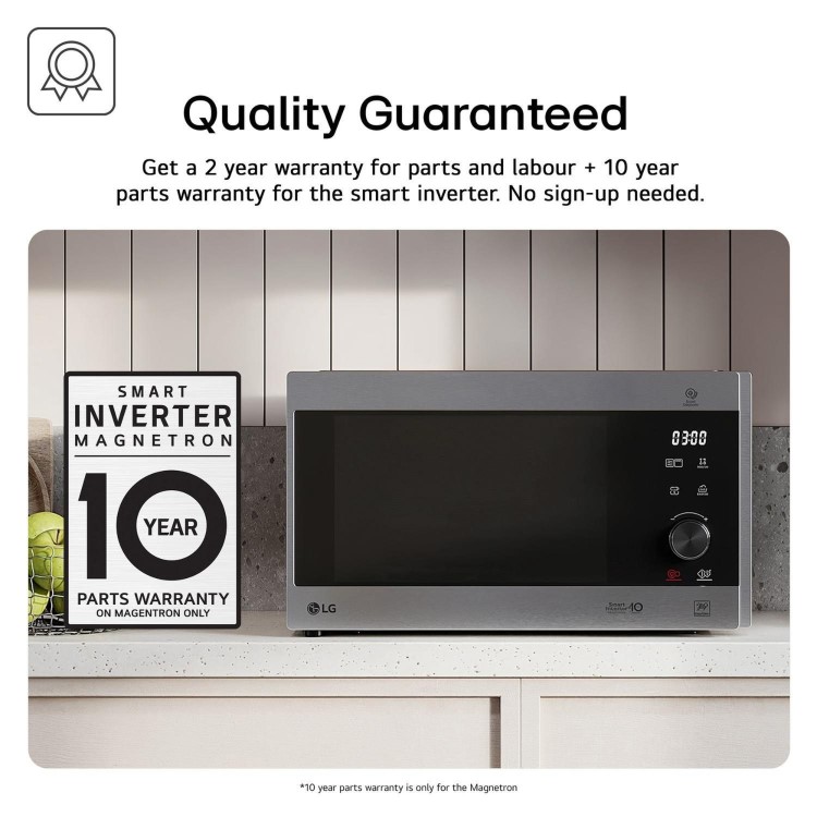 LG MJ3965BPS 39L 1100W Convection Microwave Oven with Touch Control Panel - Black