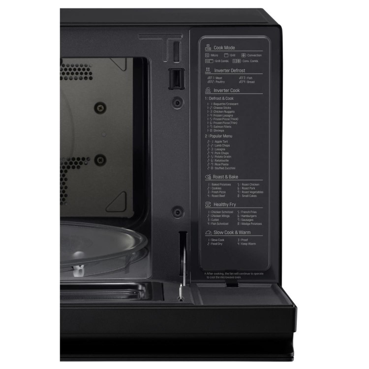 LG MJ3965BPS 39L 1100W Convection Microwave Oven with Touch Control Panel - Black