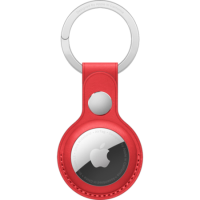 Apple AirTag Leather Key Ring - Red
