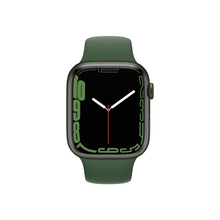 Apple Watch Series 7 GPS + Cellular 45mm Green Aluminium case with clover Sport Band