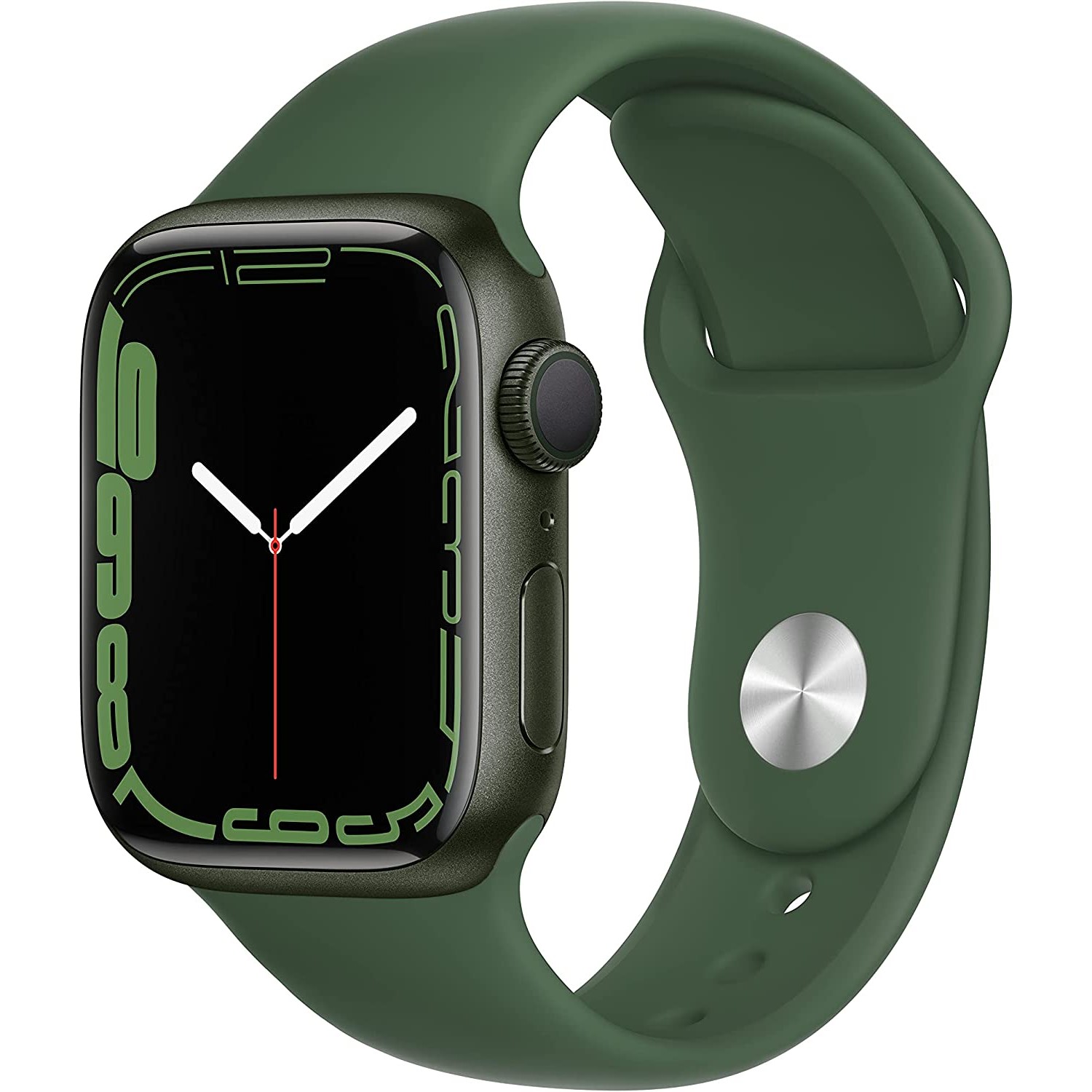 Apple Watch Series 7 GPS 41mm Green Aluminium Case with Clover Sport Band