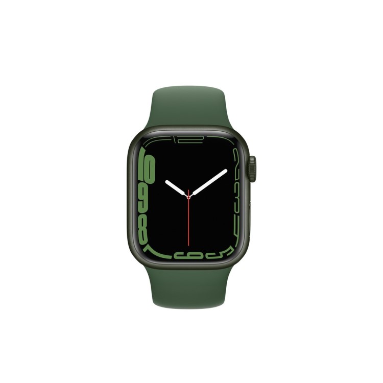 Apple Watch Series 7 GPS 45mm Green Aluminium Case with Clover Sport Band
