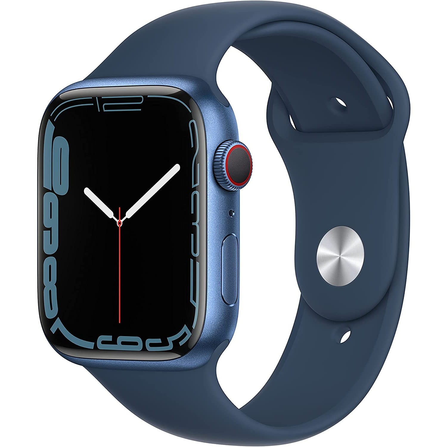 Apple Watch Series 7 GPS 41mm Blue Aluminium Case with Abyss Blue Sport Band