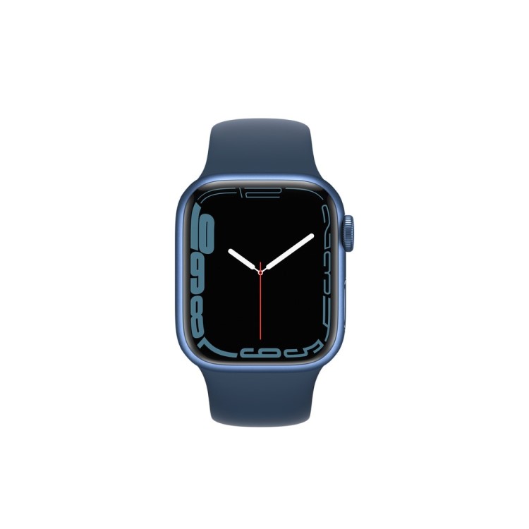 Apple Watch Series 7 GPS 41mm Blue Aluminium Case with Abyss Blue Sport Band