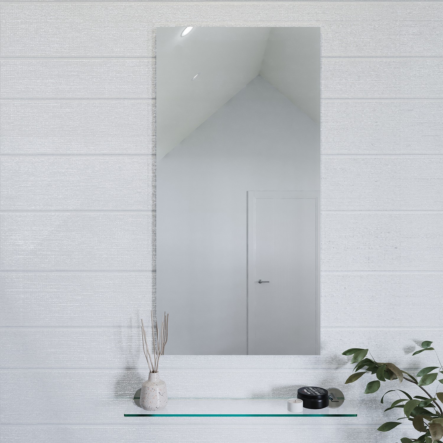 Rectangular Hang N Lock Bathroom Mirror 450 x 900mm - Croydex