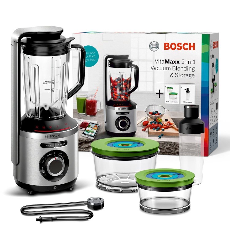 Bosch MMBV625M VitaMaxx 1000W Vacuum Blender - Silver