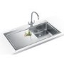 Franke MMX611LDP Mythos Single Bowl SilkSteel Sink and Tap Designer Pack - LHD