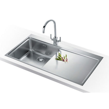 Franke MMX611R Mythos Single Bowl SilkSteel Sink with Right Hand Drainer