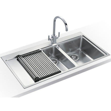 Franke MMX651L Mythos 1.5 Bowl SilkSteel Sink with Left Hand Drainer