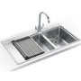Franke MMX651L Mythos 1.5 Bowl SilkSteel Sink with Left Hand Drainer