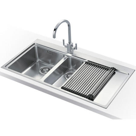 Franke MMX651R Mythos 1.5 Bowl SilkSteel Sink with Right Hand Drainer