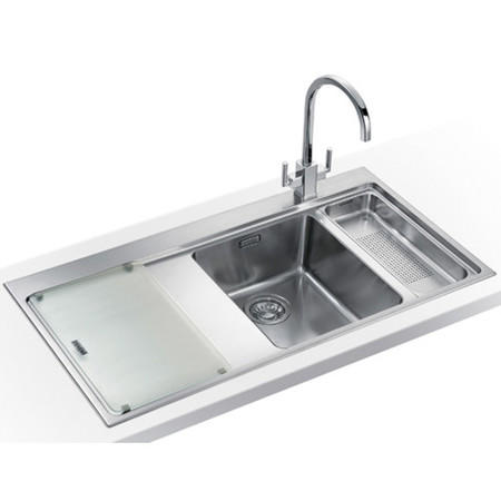 Franke MMX661L Mythos 1.5 Bowl SilkSteel Sink with Left Hand Drainer