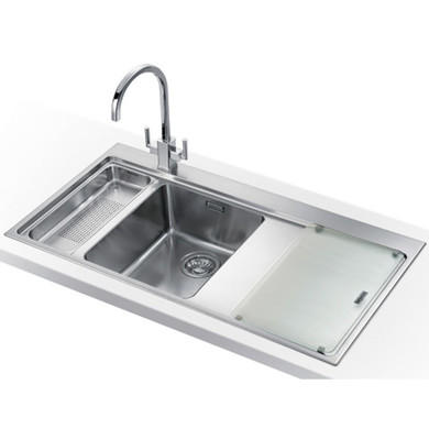 Franke MMX661R Mythos 1.5 Bowl SilkSteel Sink with Right Hand Drainer