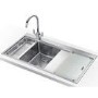 Franke MMX661R Mythos 1.5 Bowl SilkSteel Sink with Right Hand Drainer
