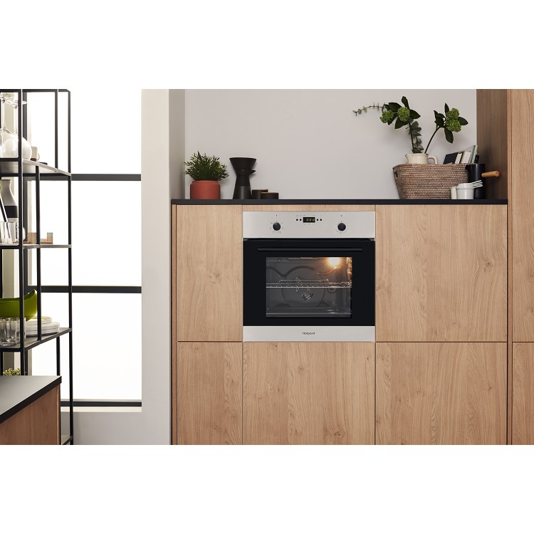 Hotpoint MMY50IX 56L Built in Single Electric Oven - Stainless Steel