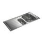 Rangemaster MN10102L Manhattan 1010x515 1.5 Bowl LHD Stainless Steel Sink