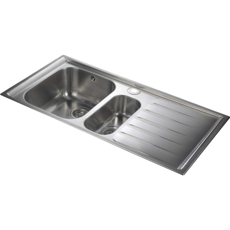 Rangemaster Manhattan 1010x515 1.5 Bowl RHD Stainless Steel Sink