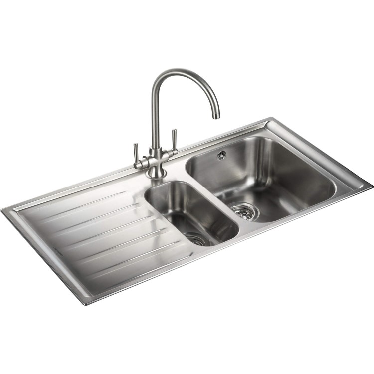 Rangemaster Manhattan 1010x515 1.5 Bowl RHD Stainless Steel Sink