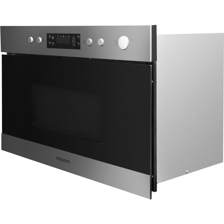 GRADE A1 - Hotpoint MN314IXH 22L Built-in Microwave with Grill Stainless Steel