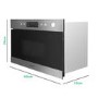 Refurbished Hotpoint MN314IXH Built In 22L with Grill 750W Microwave Stainless Steel