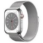 Apple Watch Series 8 GPS + Cellular 45mm Silver Stainless Steel Case with Silver Milanese Loop