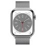 Apple Watch Series 8 GPS + Cellular 45mm Silver Stainless Steel Case with Silver Milanese Loop