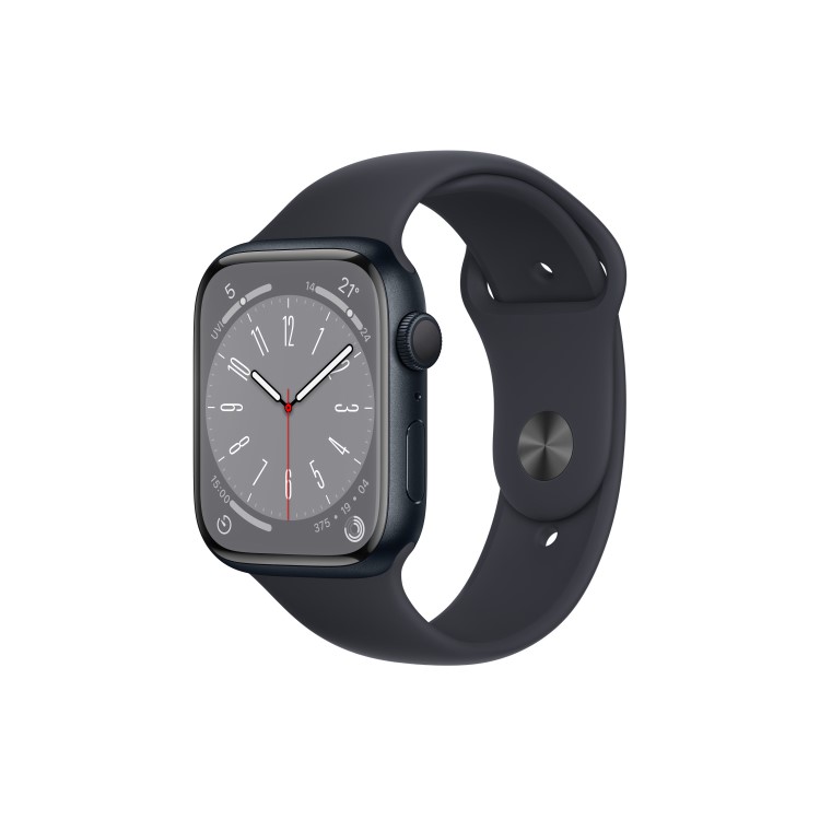 Apple Watch Series 8 GPS 45mm Midnight Aluminium Case with Midnight Sport Band - Regular