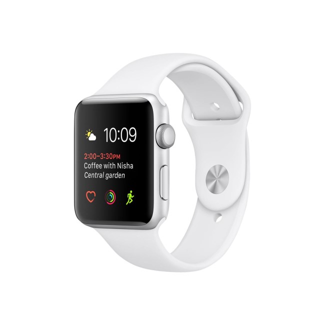 Apple Watch Series 2 42 mm Silver Aluminium case with White Sport Band