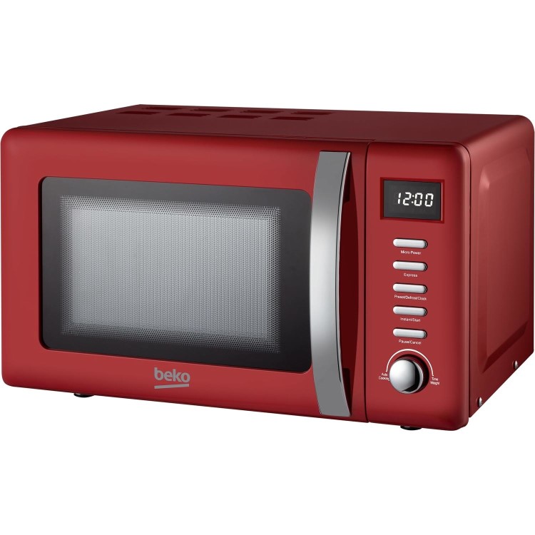Beko 20L Retro Solo Microwave - Red